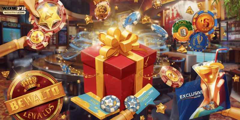 Rewards and bonuses in casino loyalty program